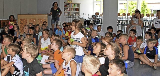 Viele Kinder waren bei dem Jubilumsfe...ztagsschule in Oberrotweil mit dabei.   | Foto: Herbert Trogus