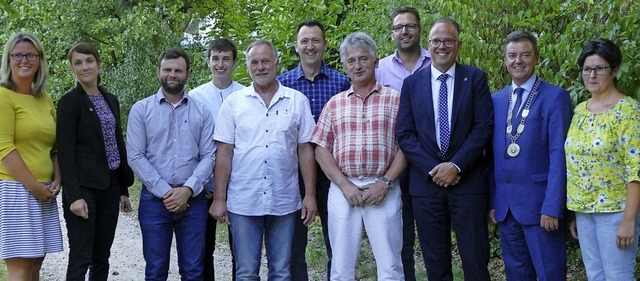 Tunsels neuer Ortschaftsrat  (von link...germeister Volker Kieber, Marika Klein  | Foto: Victor Adolf