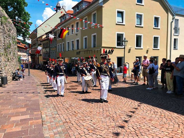 Die Historische Brgerwehr Waldkirch beim Landestreffen.  | Foto: Brgerwehr