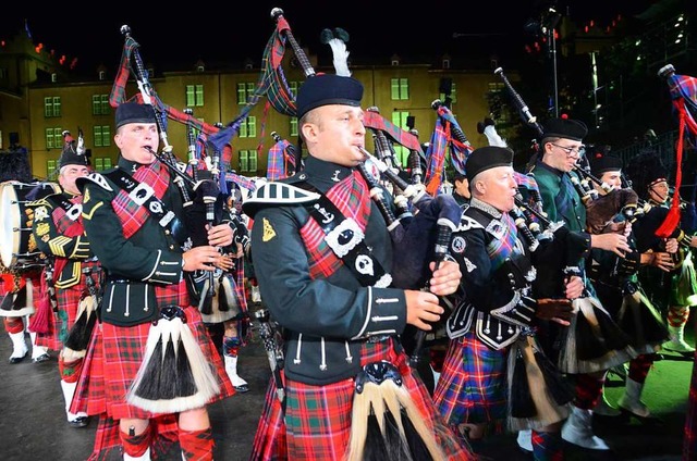 Dem Basel Tattoo 2019 ist ein Auftakt ...hottischen Dudelsackgruppen<ppp></ppp>  | Foto: Daniel Gramespacher