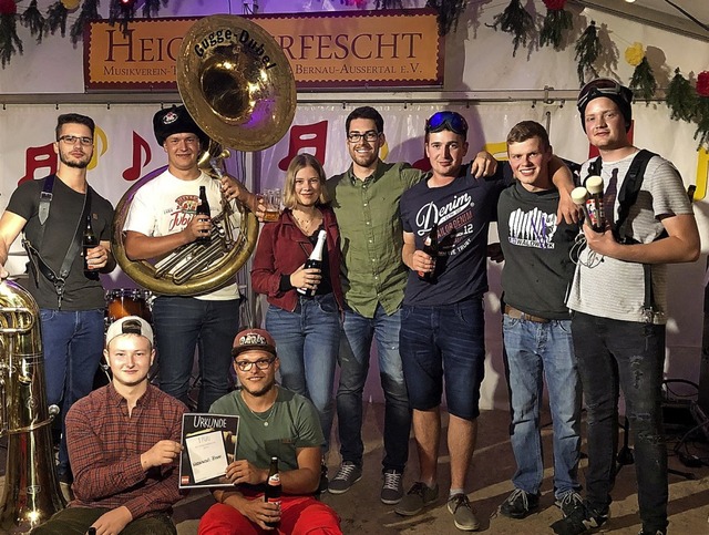 Die Gruppe Wchtenkessel Blaari haben den musikalischen Wettstreit gewonnen.   | Foto: Ulrike Spiegelhalter
