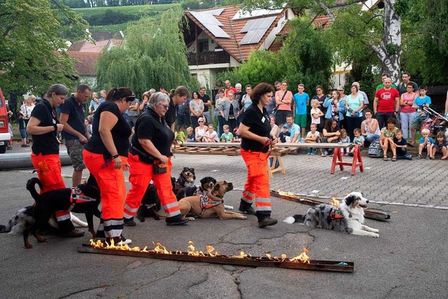 Bei der Rettungsstaffel Oberrhein komm...ine Angst haben, auch nicht vor Feuer.  | Foto: Volker Mnch