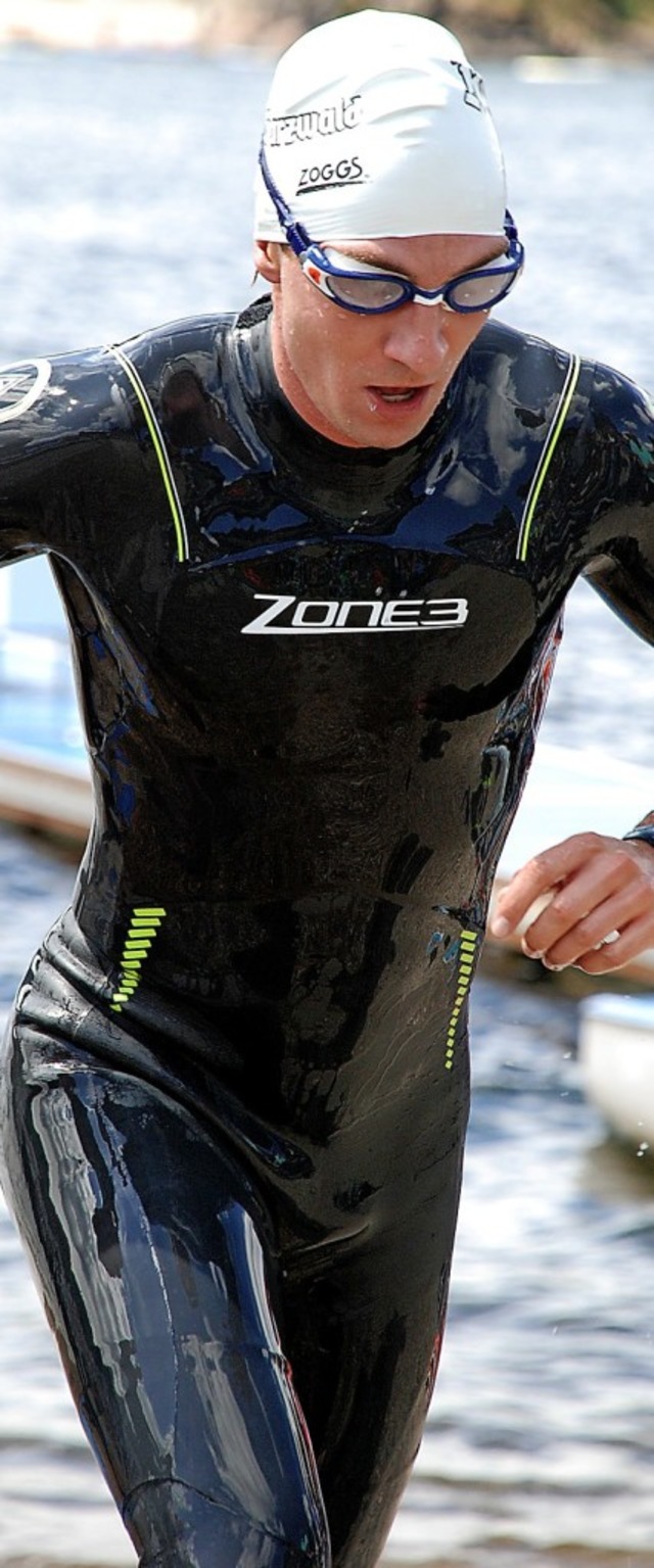Adrian Schuler wollte nach 25 Minuten ...Minuten fr die 1500 Meter Schwimmen.   | Foto: Ruoff