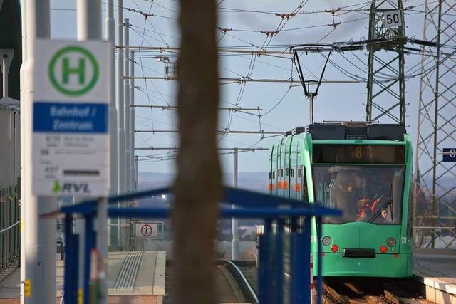 Die Tramlinie 8 legt nur innerhalb des Stadtverkehrs weiter zu