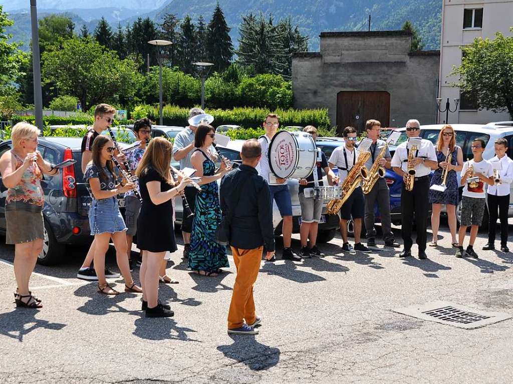 Zum Empfang spielte die "Harmonie Municipale" aus Bonneville.