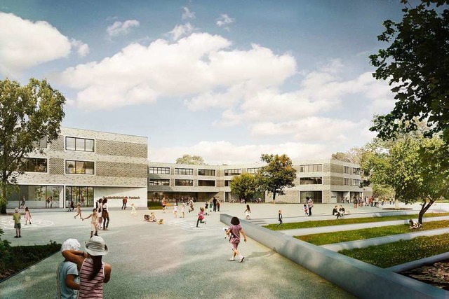 So soll der Komplex fr Schule, Jugendtreff und Stadtteilbibliothek  aussehen.   | Foto: Sacker Architekten