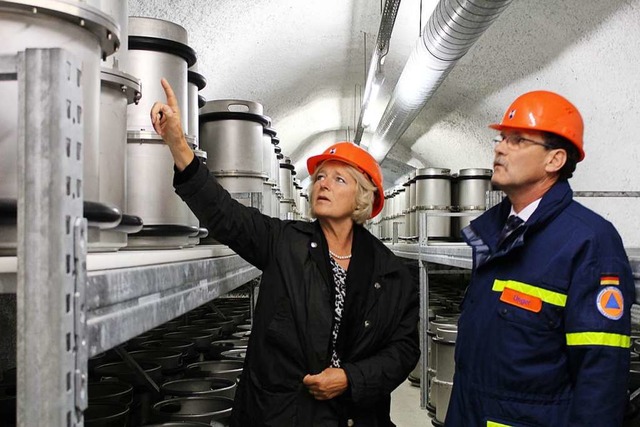 Kulturstaatsministerin Monika Grtters...m Barbarastollen des Schauinslands an.  | Foto: Erich Krieger