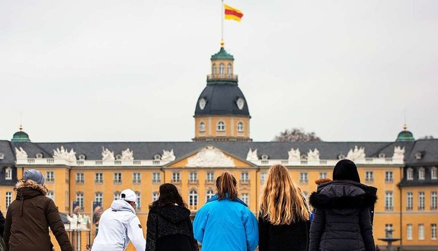 Die badische Flagge weht in Karlsruhe (Archivfoto).  | Foto: Christoph Schmidt