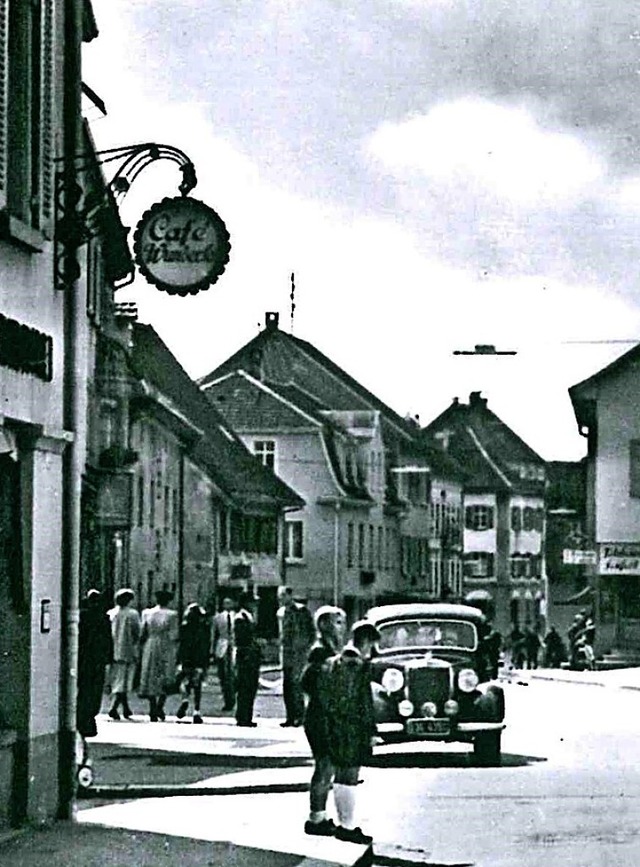 Die Hauptstrae in Wehr im Jahr 1950   | Foto: Reinhard Valenta