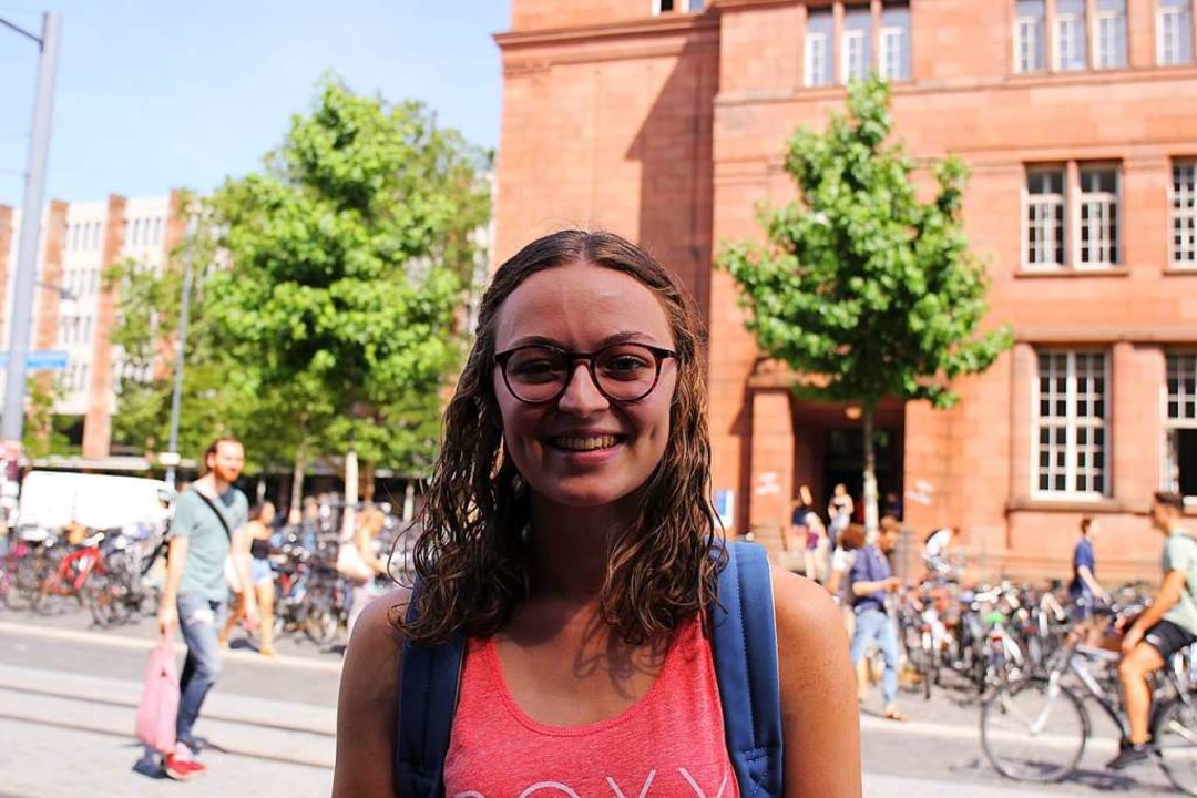 Helen findet es schade, dass Freiburg ...is ist, die den Exzellenzstatus haben.  | Foto: Kim Lübke