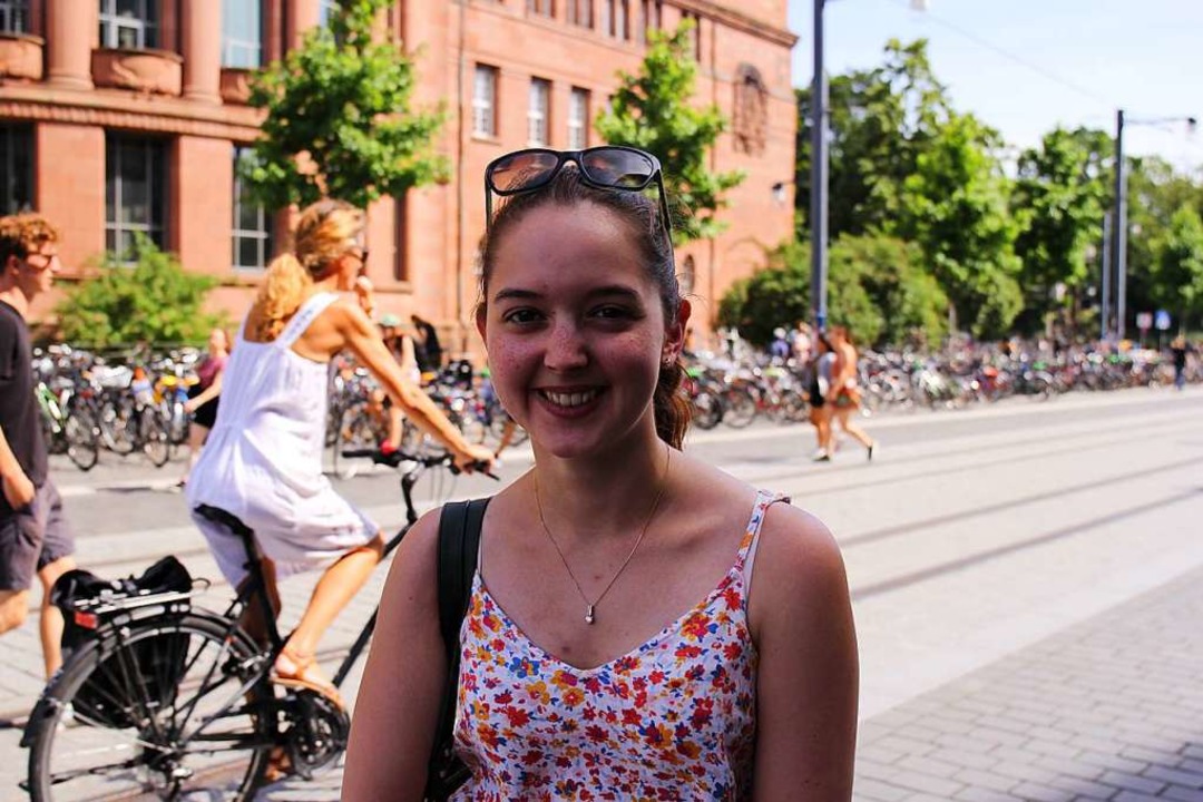 Sophia studiert Jura. Sie findet die E...chtiger als den Rang als Exzellenzuni.  | Foto: Kim Lbke