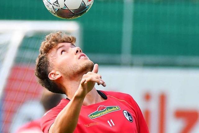 Aufgeräumt und reflektiert: Stürmer Luca Waldschmidt beim SC Freiburg
