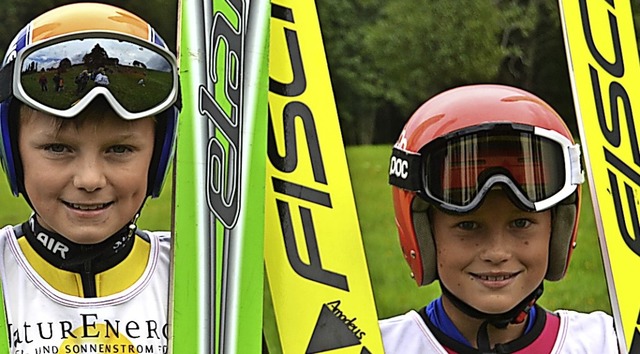 Skisprungtalente: Amadeus Horngacher (...nd Timo Tritschler vom SC Hinterzarten  | Foto: Helmut Junkel