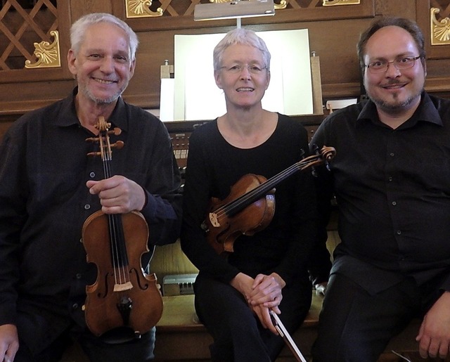 Das Rheinberger-Trio  mit Ines Then-Be... Hrer mit zauberhaften Darbietungen.   | Foto: Bianca Flier