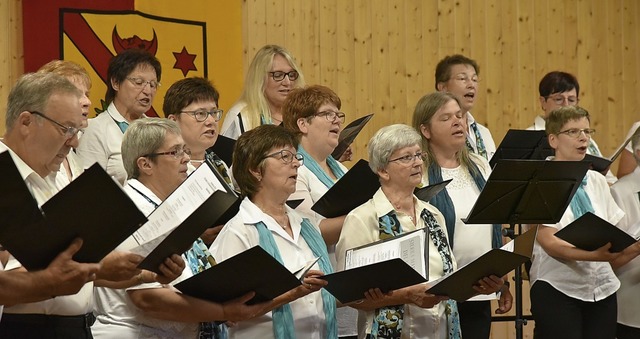 Prsentierten sich im Sngerheim in guter Form: die Chorvereinigung Freiamt.  | Foto: Benedikt Sommer