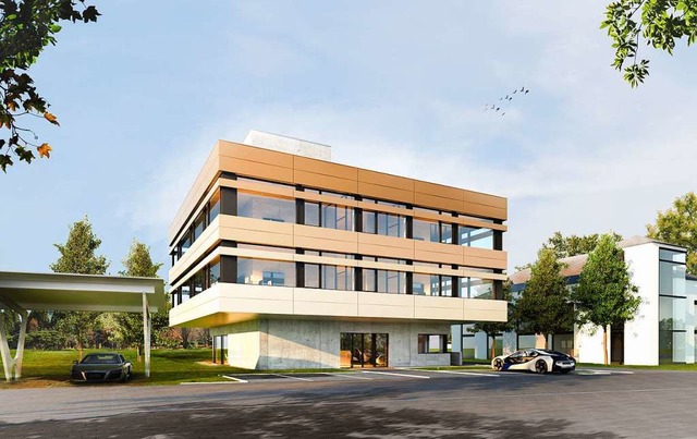 So wird der Neubau der Softwarefirma P...er Rohbau soll bis Januar 2020 stehen.  | Foto: C&C Architekten, Stuttgart