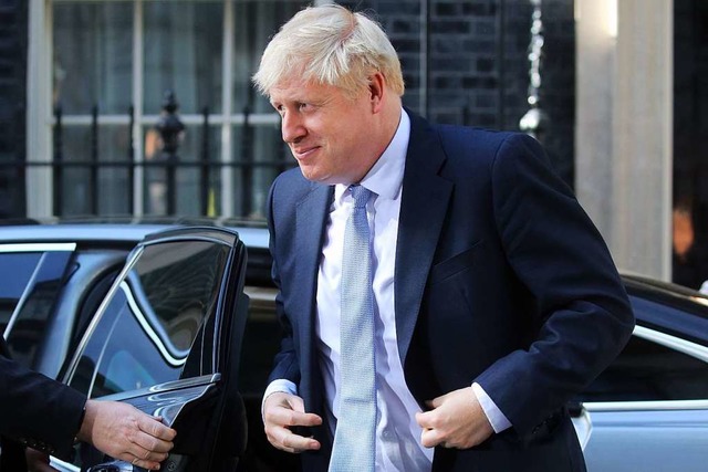 Boris Johnson am Mittwoch auf dem Weg zur Downing Street, No. 10   | Foto: ISABEL INFANTES (AFP)