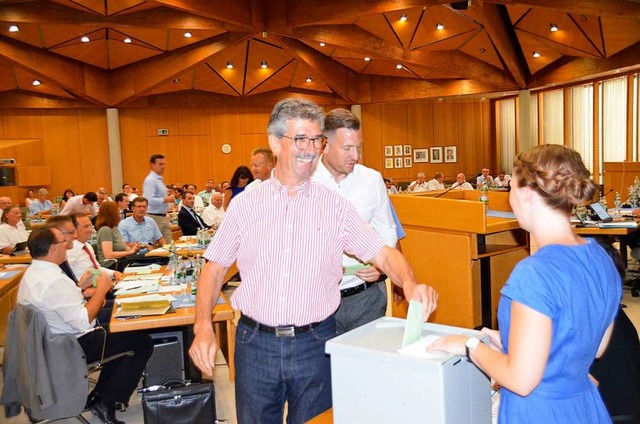 Erster Akt des neuen Kreistags: Stimma... Regionalverbandes Sdlicher Oberrhein  | Foto: hr