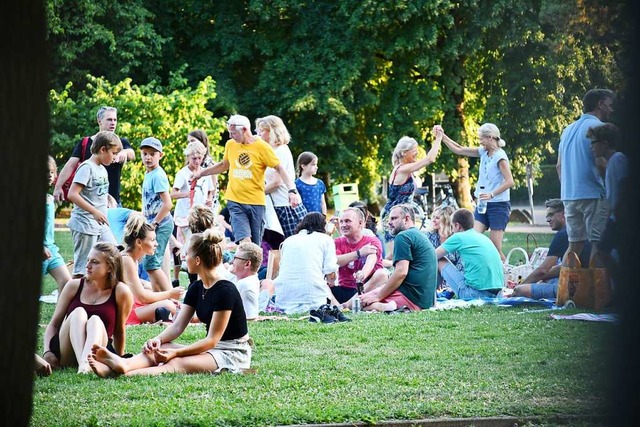 Gemtliche Runden auf den Nachbarwiesen des Festivals.  | Foto: Barbara Ruda