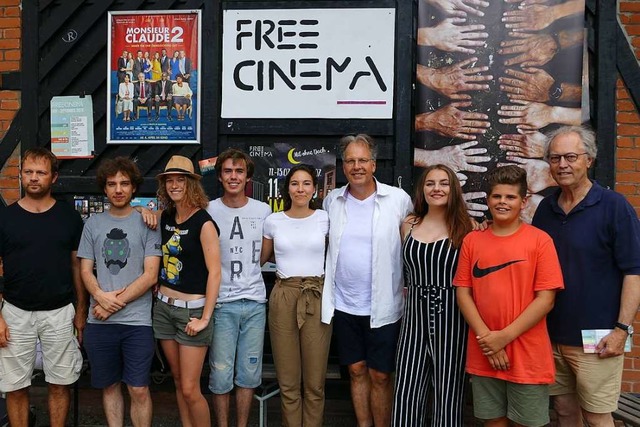 Jung-Filmemacher aus Schliengen hatten...en Premiere im Free Cinema in Lrrach.  | Foto: Lukas Mller