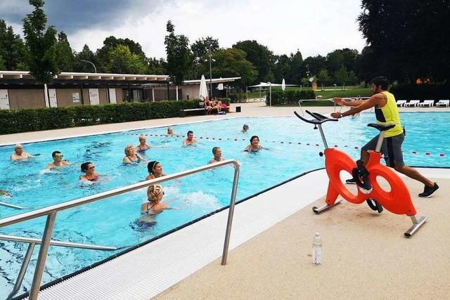 Die neuesten Trends bei Aqua-Fitness wurden im Stegermattbad gezeigt
