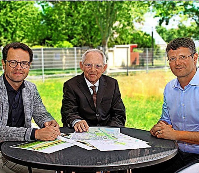Vorfreude auf die LGS (v.l.): Marco St... Wolfgang Schuble und Oliver Martini   | Foto: stadt