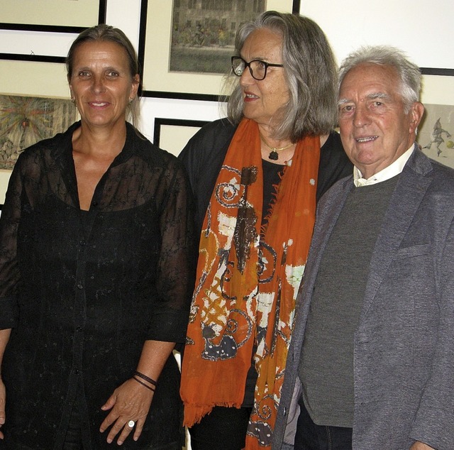 Museumsleiterin Margret Kpfer, Ursula..., und Leonhard Paulmichl (von links).   | Foto: Ulrike Spiegelhalter