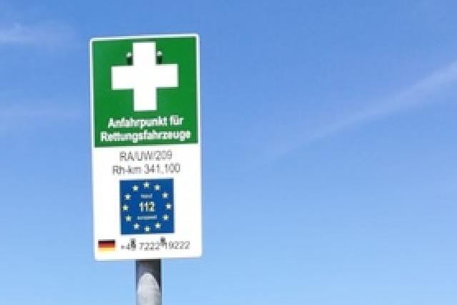 74 Notfallpunkte am Rheinufer eingerichtet