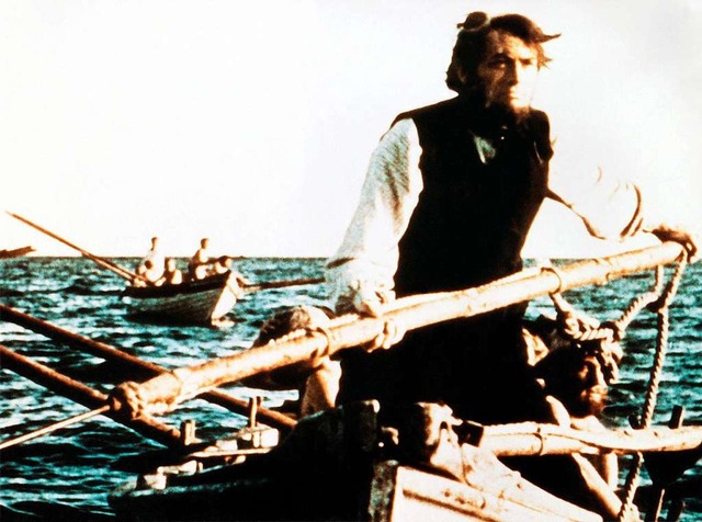 Gregory Peck als Ahab im Spielfilm &#8222;Moby Dick&#8220; von 1956  | Foto: WDR