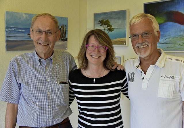 Karl Helm, Elisabeth Richaud und Peter...1; die dritte ist bereits in Planung.   | Foto: Benedikt Sommer