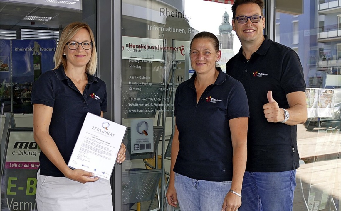 Zertifikat für gute Servicequalität Rheinfelden Badische Zeitung