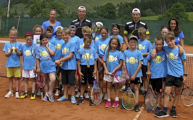 Viel Spa hatten die Mdchen und Junge...m Tenniscamp des  Tennisclubs Bernau.   | Foto: Ulrike Spiegelhalter