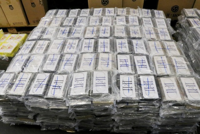 Das vor zwei Wochen entdeckte Kokain w...en Sicherheitsvorkehrungen vernichtet.  | Foto: - (dpa)