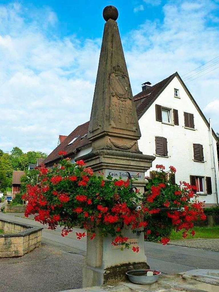 Brunnen an der Kerngasse in Haltingen, aufgenommen am 29. Juli 2019.