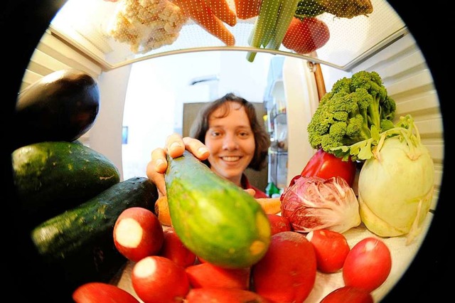 Blick in den Khlschrank einer Veganerin.   | Foto: DPA Avis