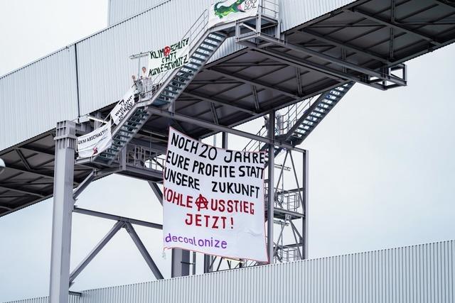 Aktivisten blockieren Kohlekraftwerk Mannheim – auch auf Frderbndern
