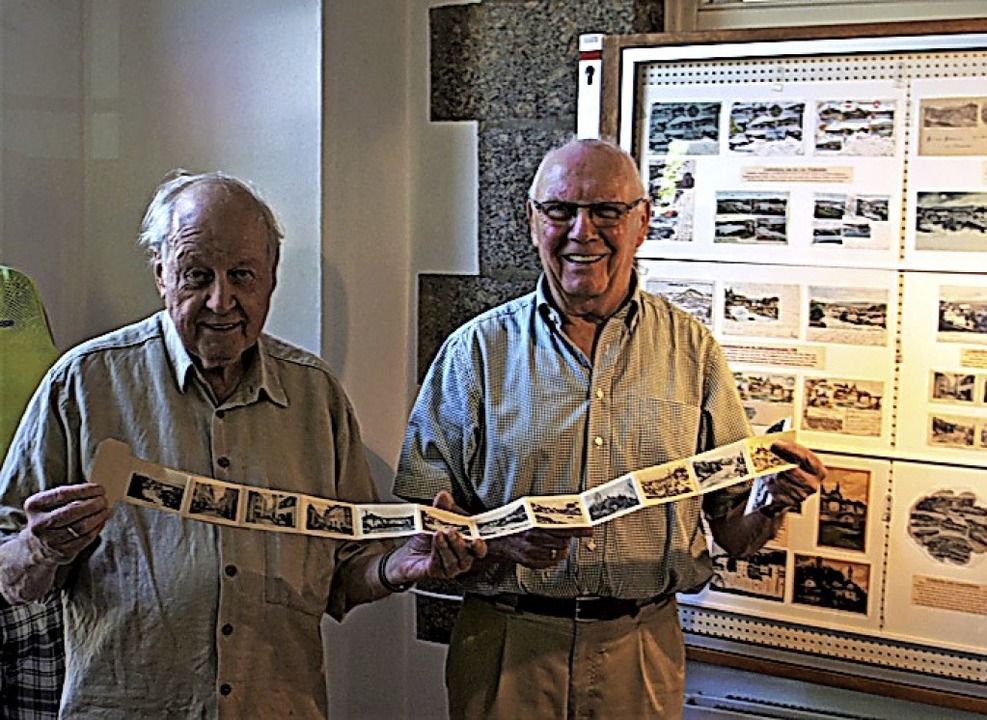 Bei der Vernissage fhrte  Egon Gertei...ve von Laufenburg herausziehen konnte.  | Foto: suedkurier