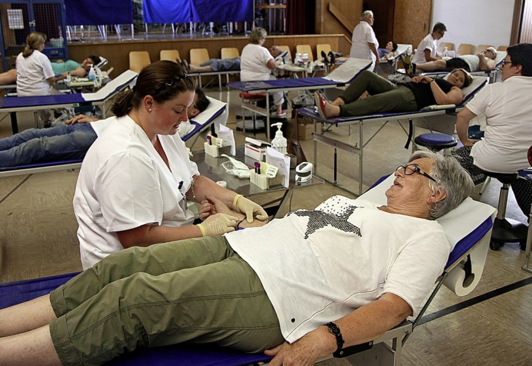 Gut angenommen wurde die Blutspendeaktion in Oberprechtal.   | Foto: Daniel Fleig