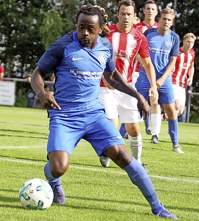 Hermann Takuete erzielte das 2:0 fr den FC Neustadt.   | Foto: Dieter Reinhardt