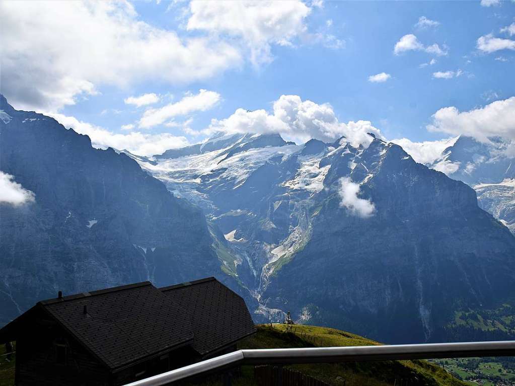 Mit drei Bussen ging es in die Erlebnisregion GrindelwaldFirst auf 2168 Metern Hhe mit Gipfelrundgang auf dem First Cliff Walk und beeindruckenden Ausblicken auf das Alpenpanorama der Jungfrau-Region.