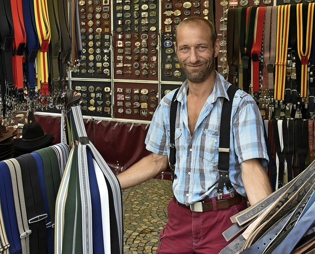 Marktbeschicker von Geburt an und aus ...auch auf dem Malterdinger Jakobimarkt.  | Foto: Benedikt Sommer