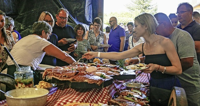 Beim Brunch im Gemsehof Ohnemus wurde Regionales geschlemmt.  | Foto: Sandra Decoux-Kone