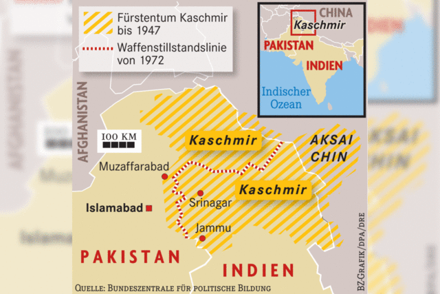 Pakistan droht Indien in Kaschmir-Krise