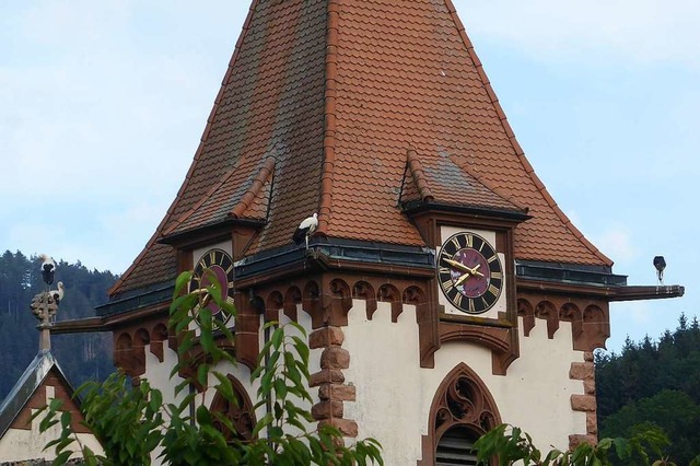 Vier Strche, ein Kirchturm.  | Foto: Josef Schuler