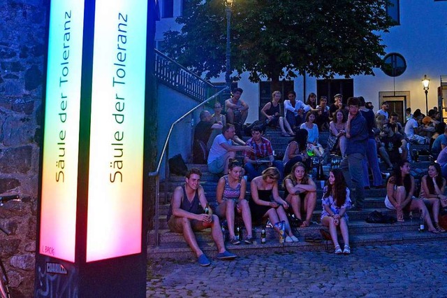 Die Sule der Toleranz auf dem Augustinerplatz  | Foto: Michael Bamberger