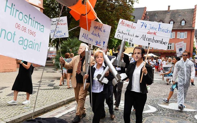 Protest gegen Atomwaffen  | Foto: Rita Eggstein