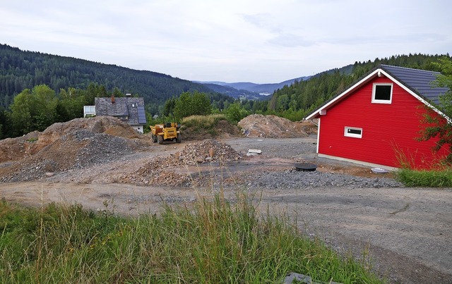 Das erste Haus im Neubaugebiet Adlerwe...rma wenden, so Brgermeister Albrecht.  | Foto: Ralf Morys