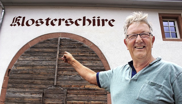 Peter Geisenberger ist stolz auf den U...der Klosterschiire zum Brgerzentrum.   | Foto: Erich Krieger