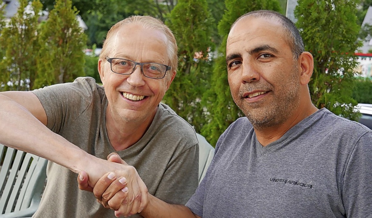 Ein gutes Team: Michael Abeln (links)  und  Simon Cohen  | Foto: Eva Korinth