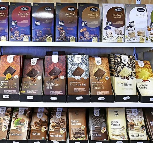 Schokolade aus fairem Handel gibt es i...r si&#8220; hier und im Caf Mundwerk.  | Foto: Jennifer Mayer